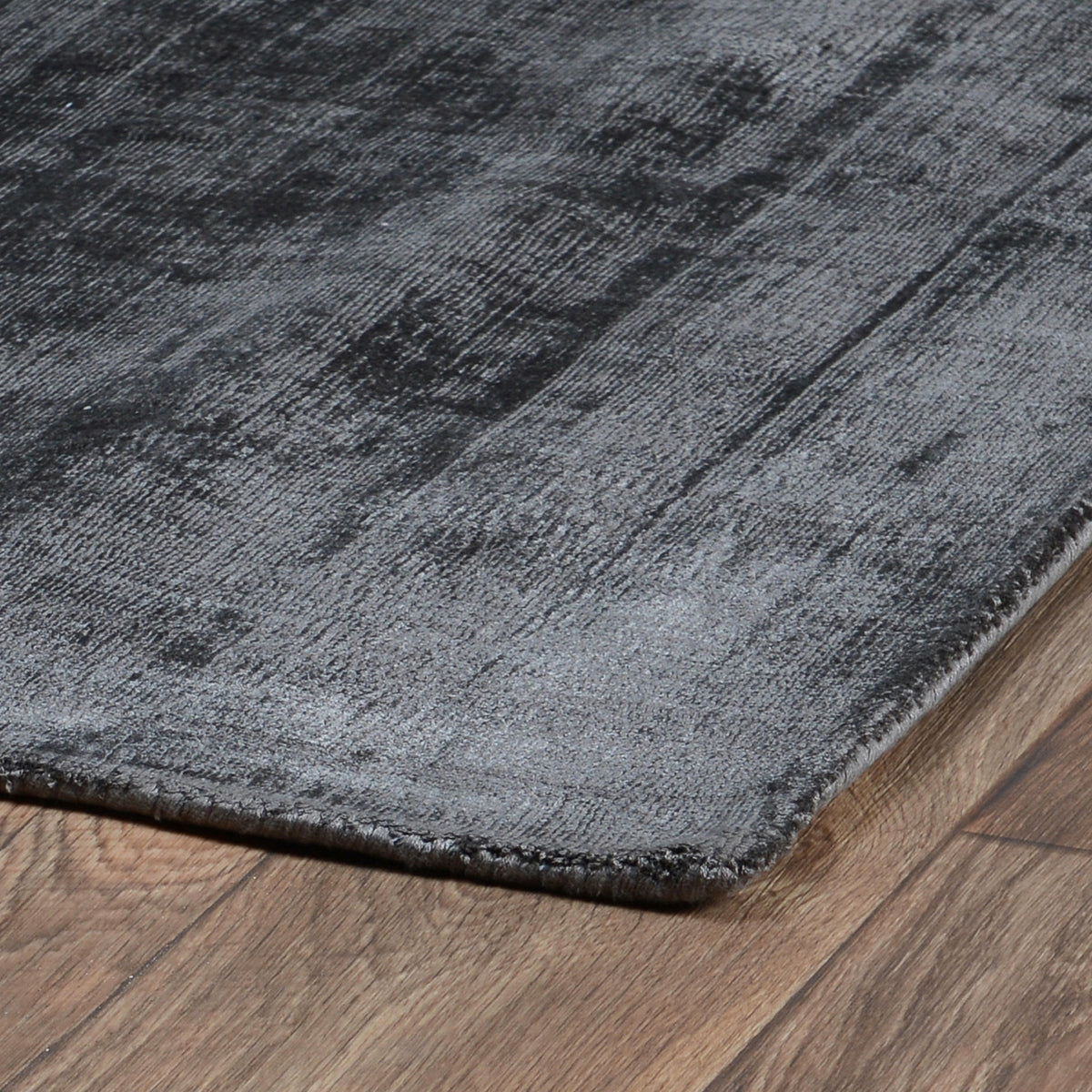 Charcoal 85% VISCOSE Viscose Berlin Distressed Rug Collection
