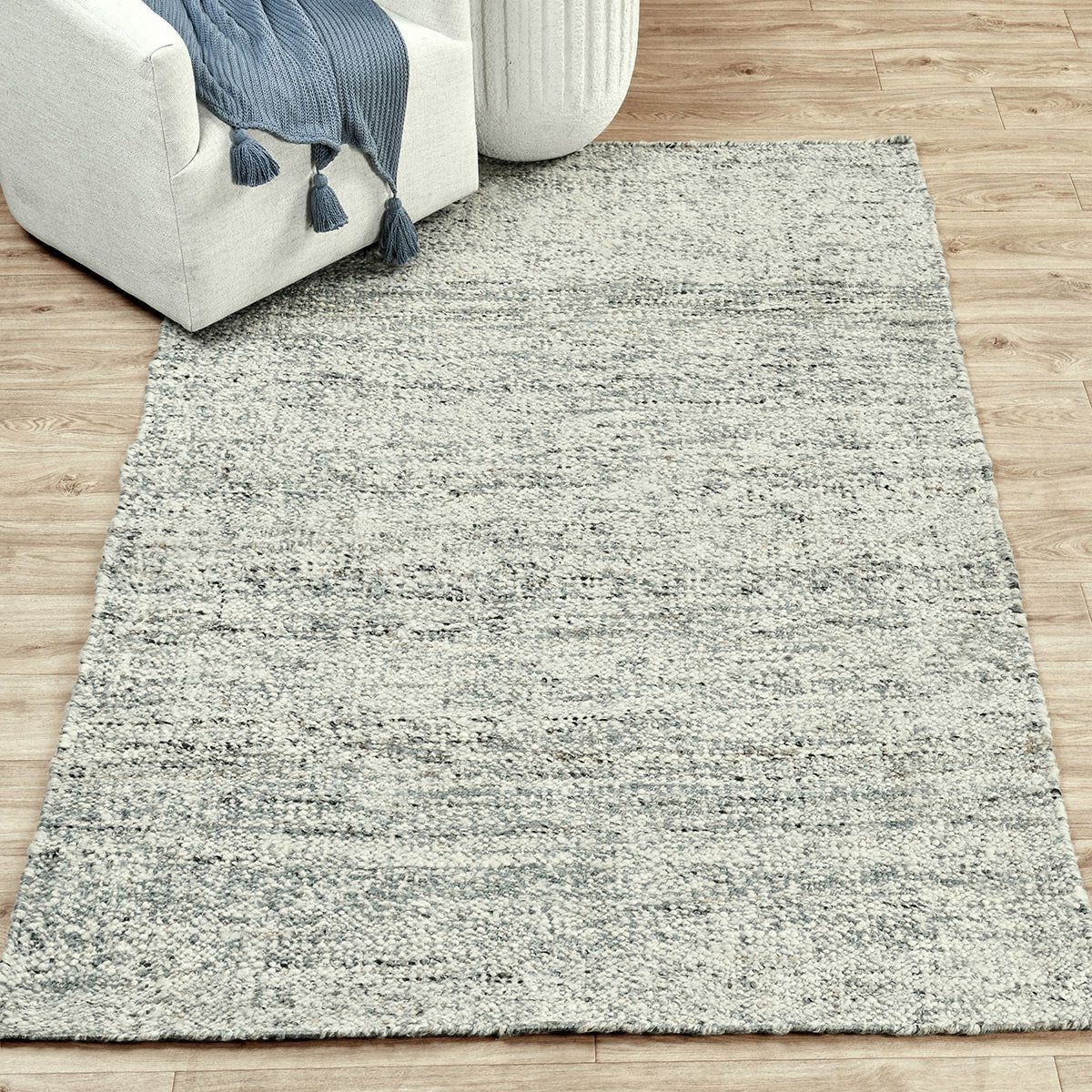 Fog Gray 60% Wool Wool & Wool Blend Oslo Rug Collection