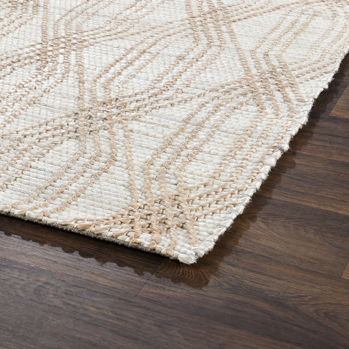 Ivory/Natural 90% Jute Jute & Seagras Tustin Rug Collection