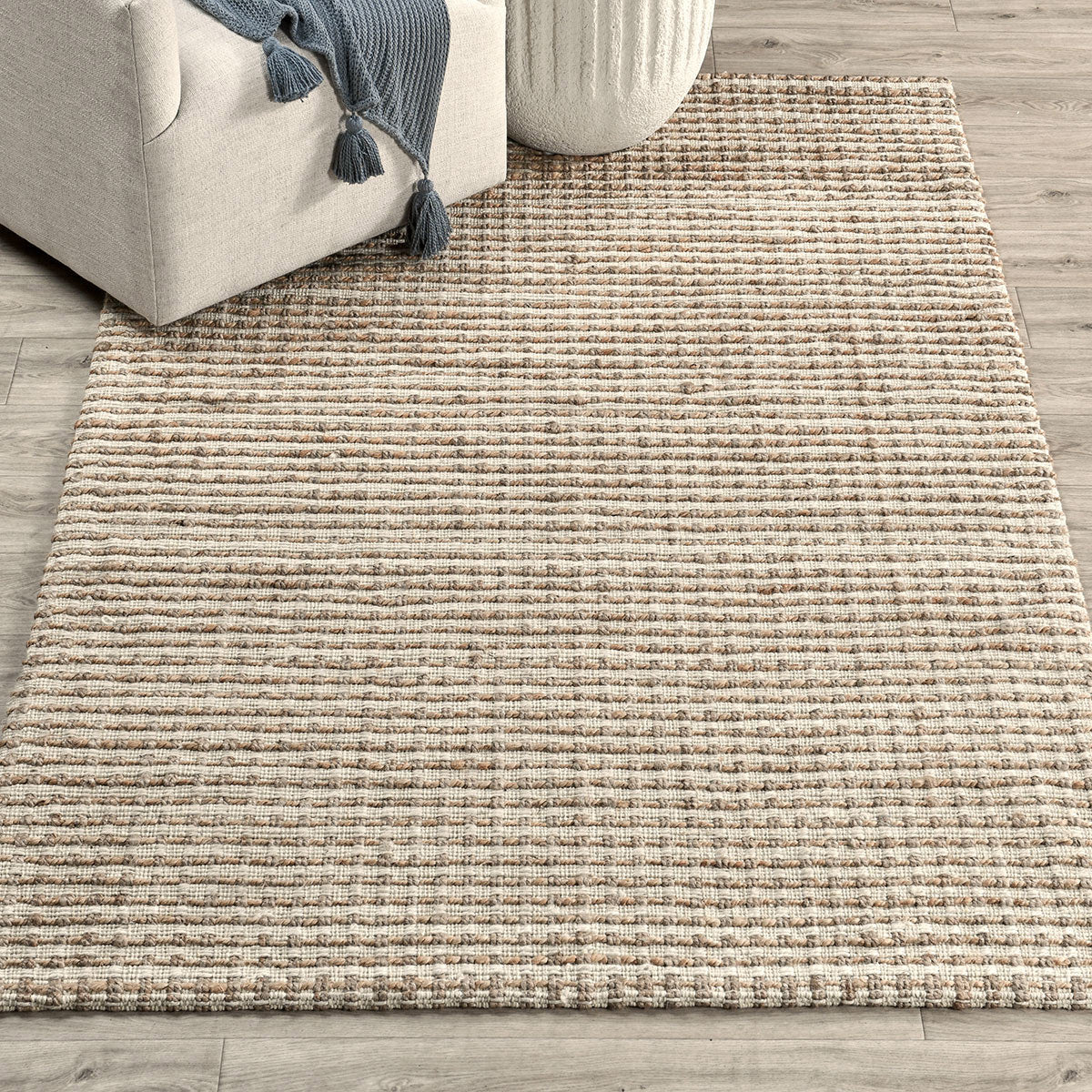 Ivory/Natural Jute & Seagras Huntington Jute Rug Collection