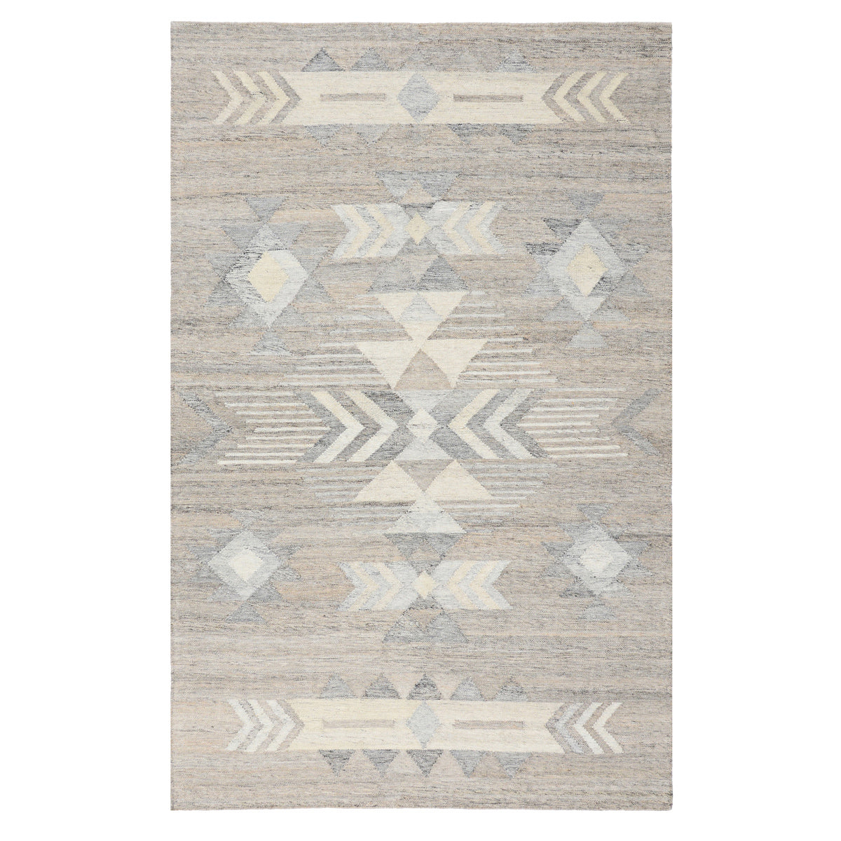 Gray Multi 100% Polyester Performance Indoor/Outdoor Indoor/Outdoor Caravan Rug Collection