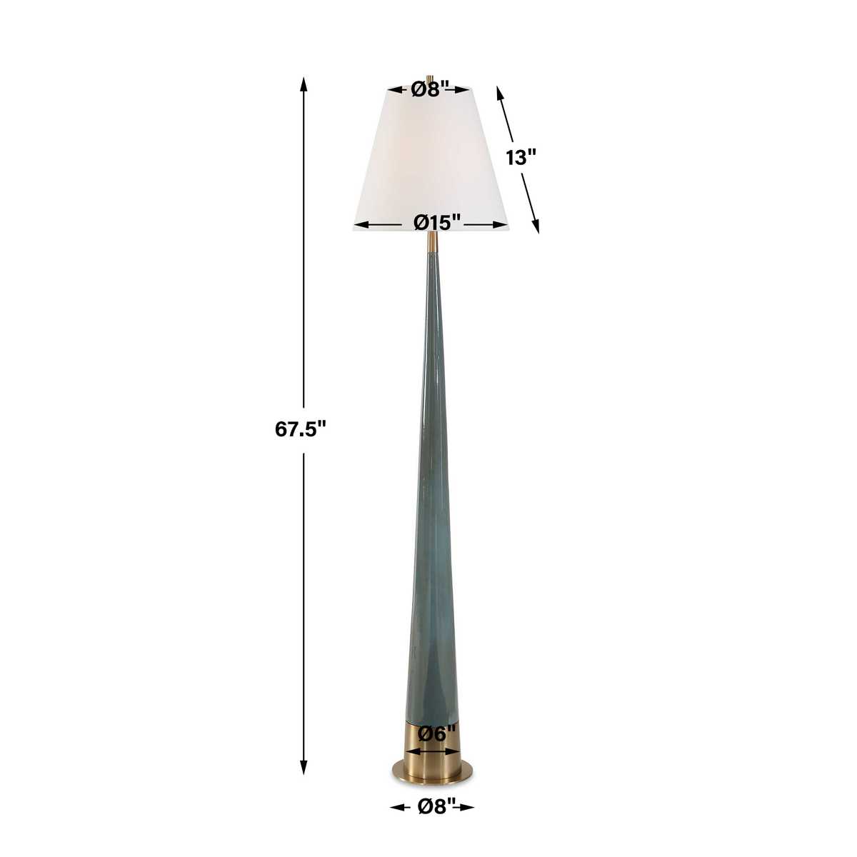 Whitmore 5 Floor Lamp, Blue