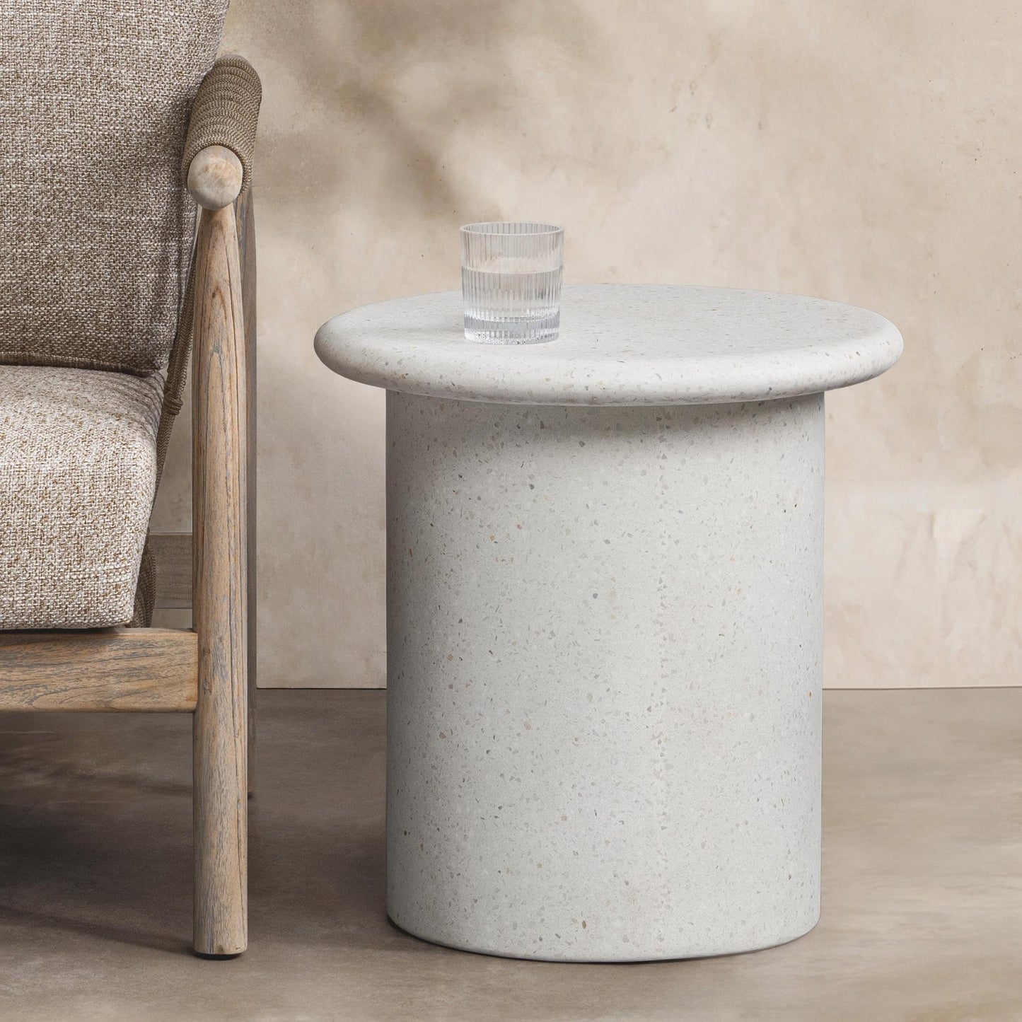 White Outdoor Accent & End Table Nysa Outdoor End Table Collection