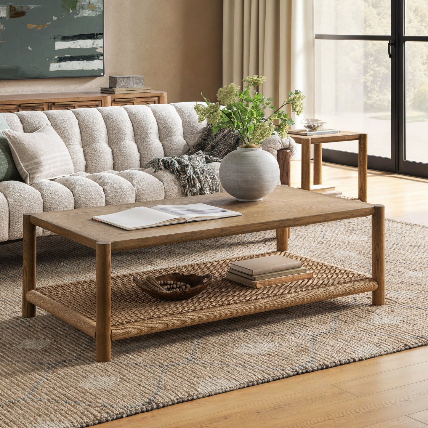 Imperial Brown Oak Veneer Coffee Table Jilian Coffee Table Collection