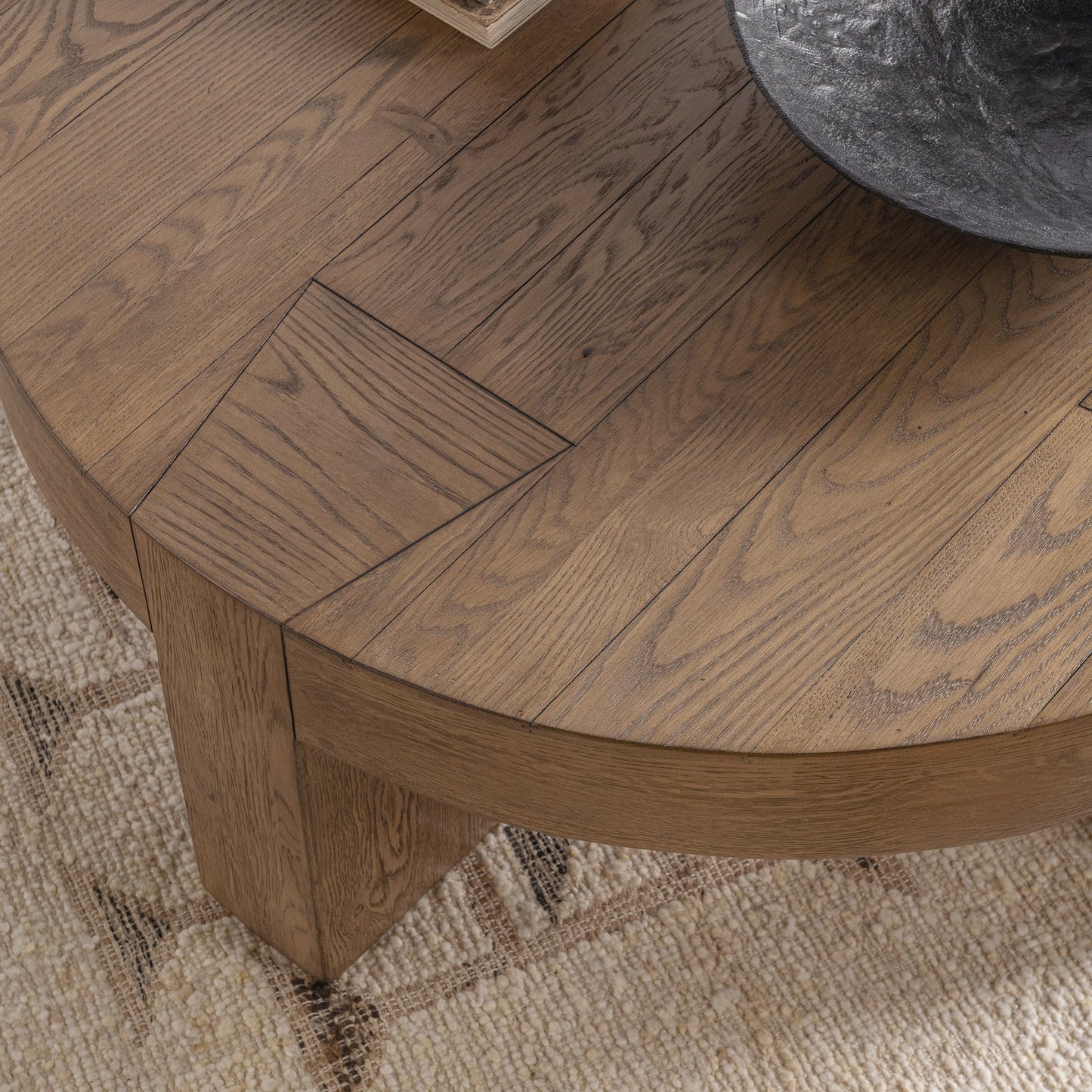 Cafe Brown Reclaimed Oak Coffee Table Bristol Round Coffee Table Collection