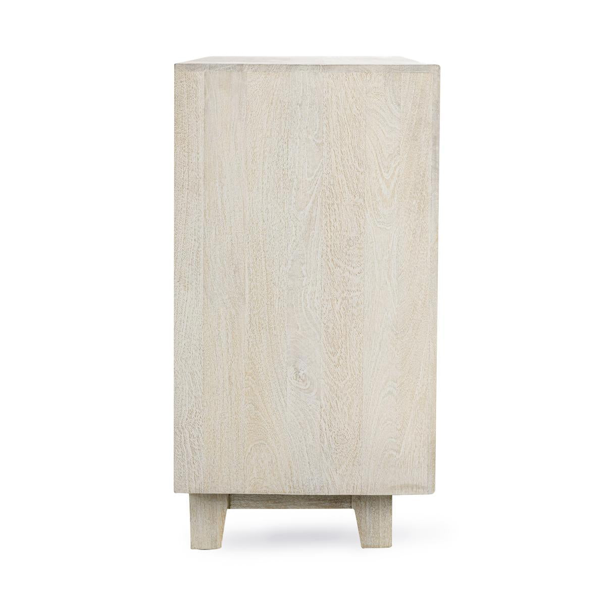 Seashell White Mango Wood Dresser Reece Six-Drawer Dresser Collection