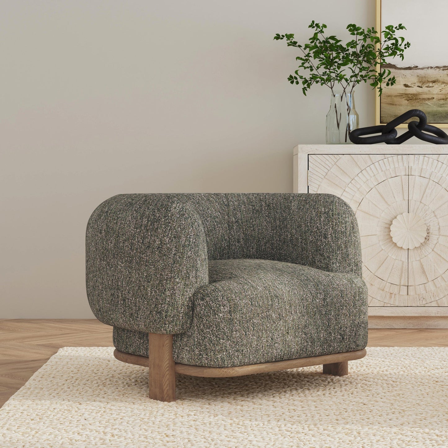Green 100% Polyester Accent Chair Pasadena Accent Chair Collection