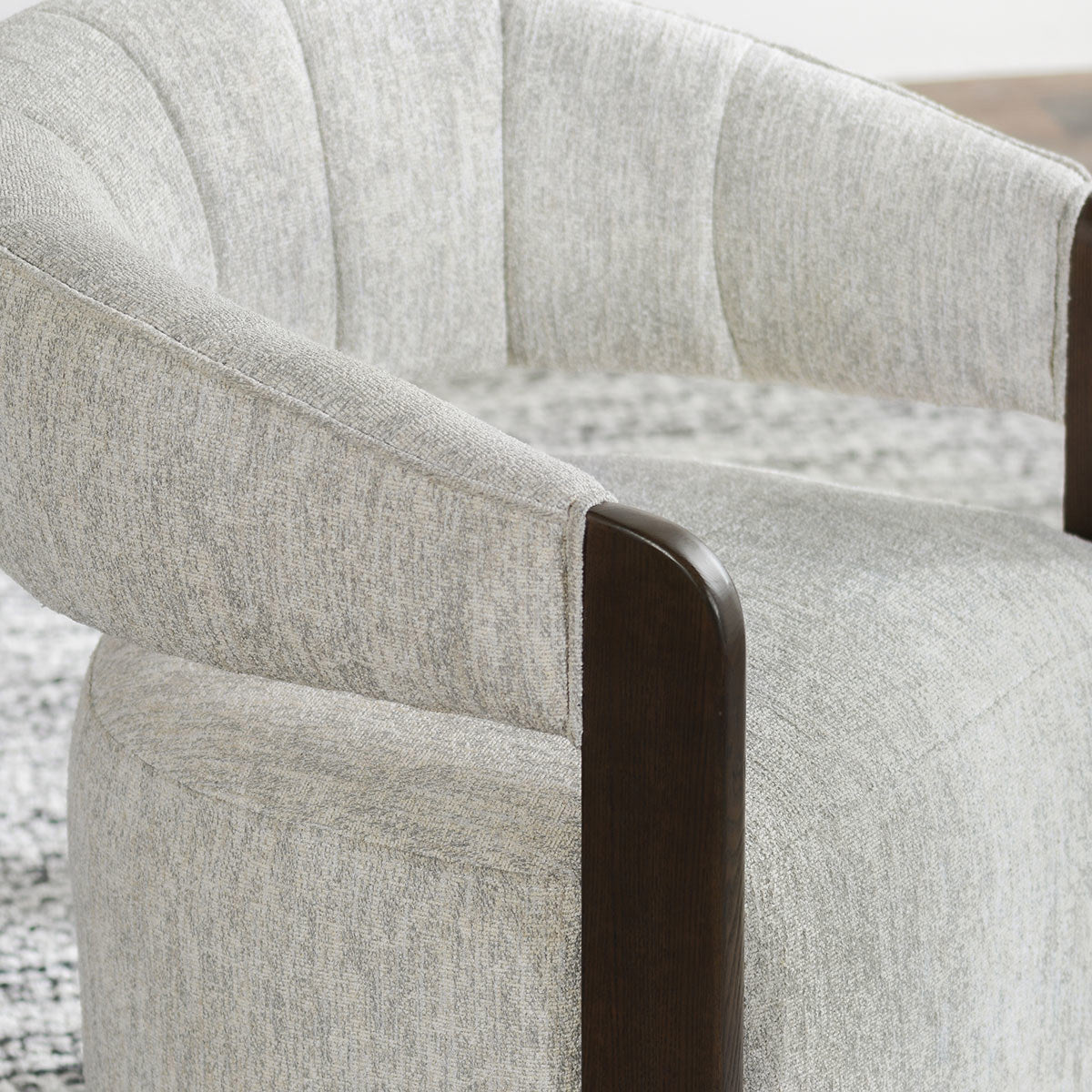 Glacier Gray 100% Polyester Accent Chair James Swivel Chair Collection