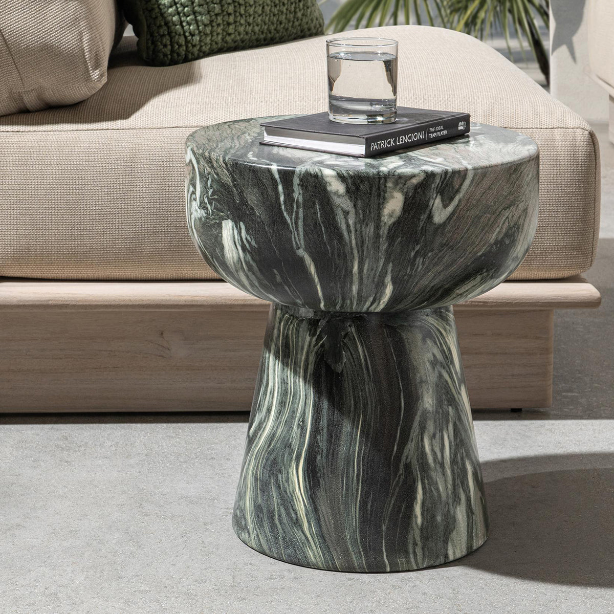 Green Outdoor Accent & End Table Merz Outdoor Accent Table Collection