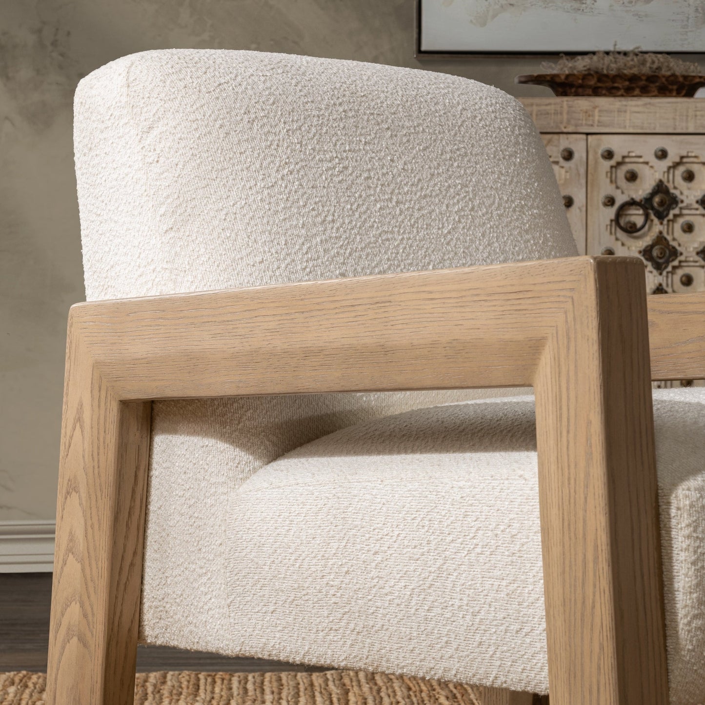 Ivory 80% Polyester 20%Arcylic Accent Chair Aliza Accent Chair Collection