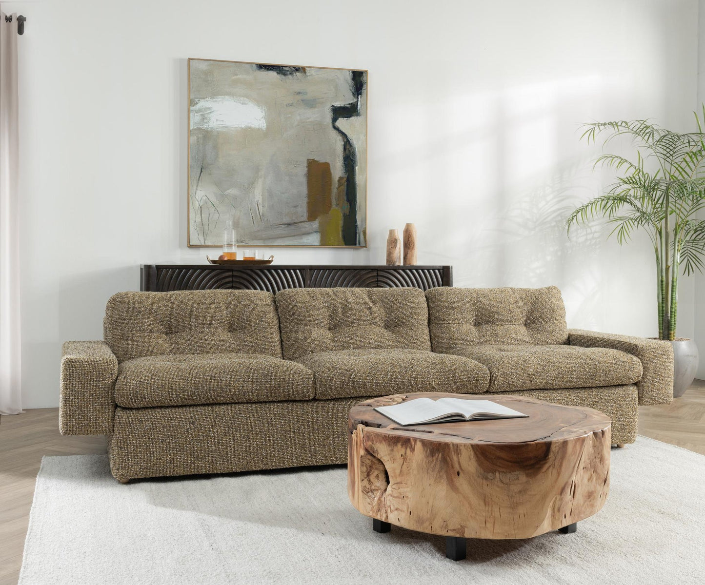 Yellow Honey 77% Polyester/23% Acrylic Sofa Lucca Sofa Collection