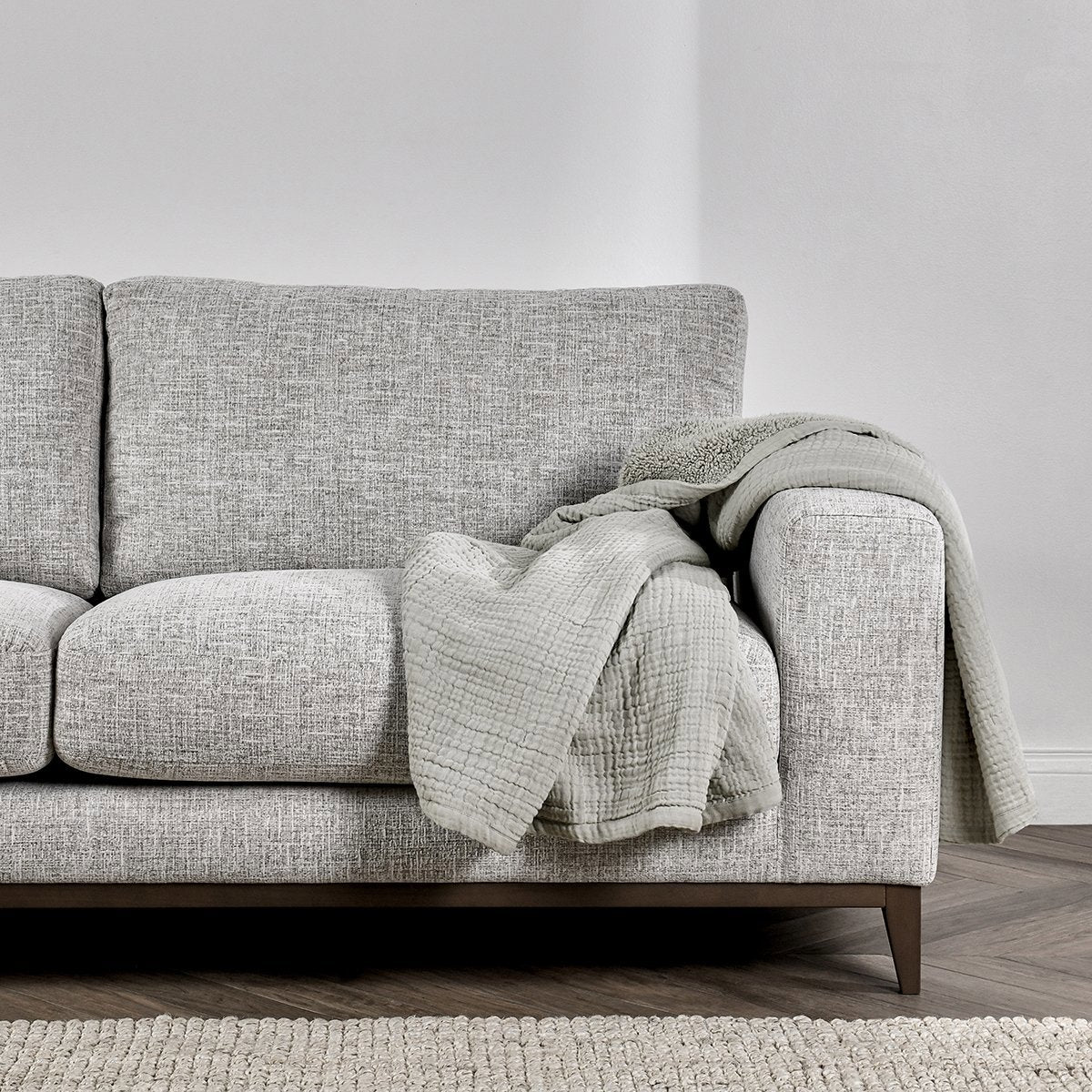 Gray 60% COTTON/40% LINEN Blankets & Throw TC Cardiff 50x70 Throw Collection