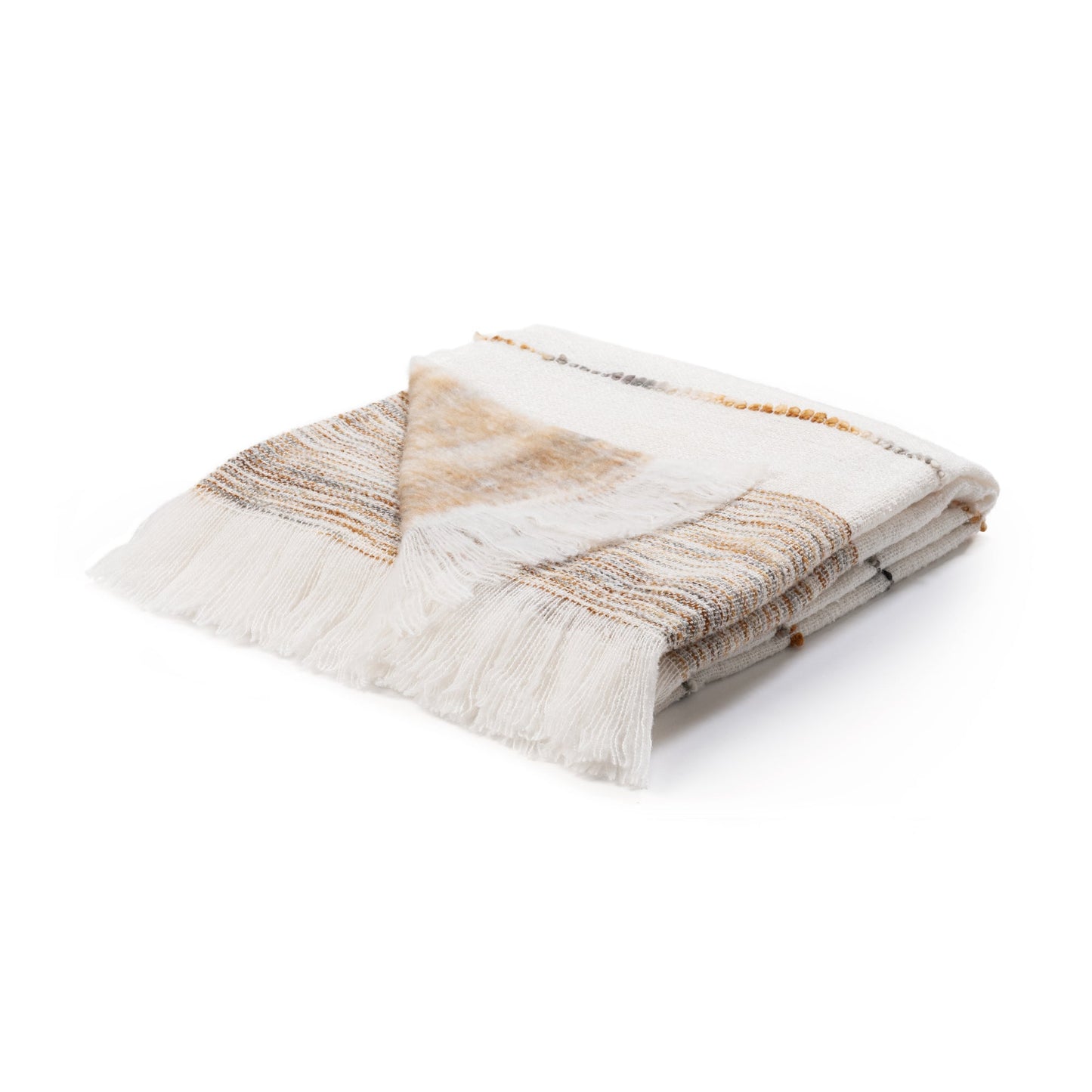 Ivory/Rust 100% Acrylic Blankets & Throw TC Albedo Throw 50x70 Collection
