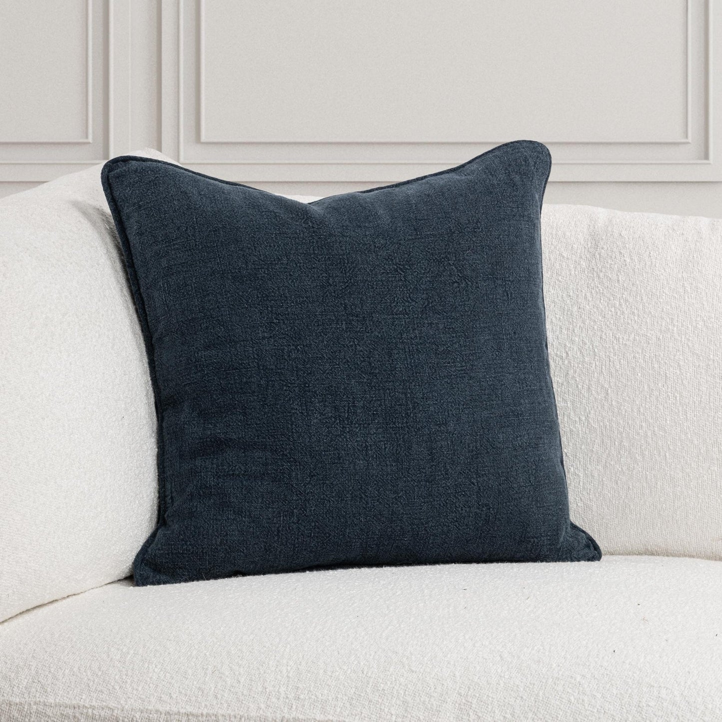Indigo 100% Linen Solid SLD Bedford Linen 22x22 Collection