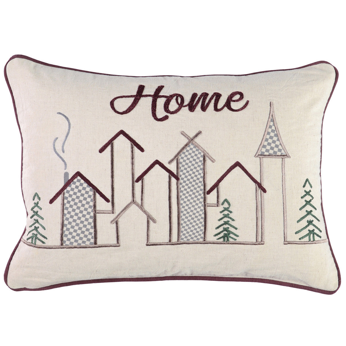 Natural 85% Cotton Pattern VE Winter Town 14x20 Collection