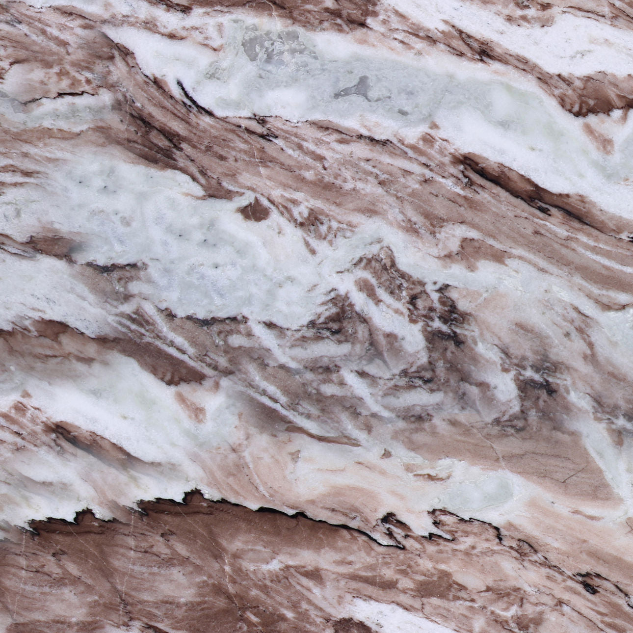 Brown and White Marble with Natural Veining Sanwar Marble Table 52 in Wide
