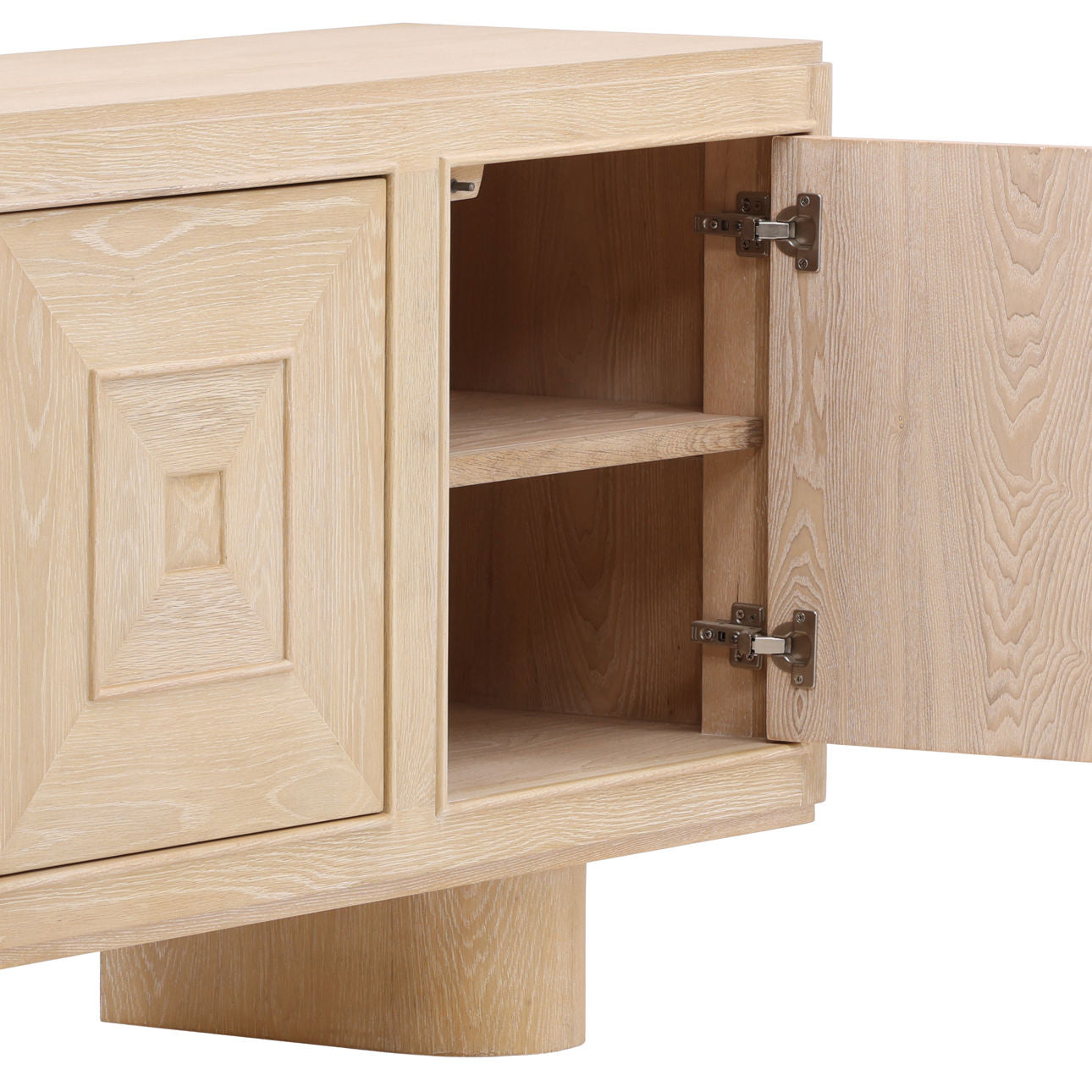 Light Natural Oak Wood Sideboard 73 in Wide