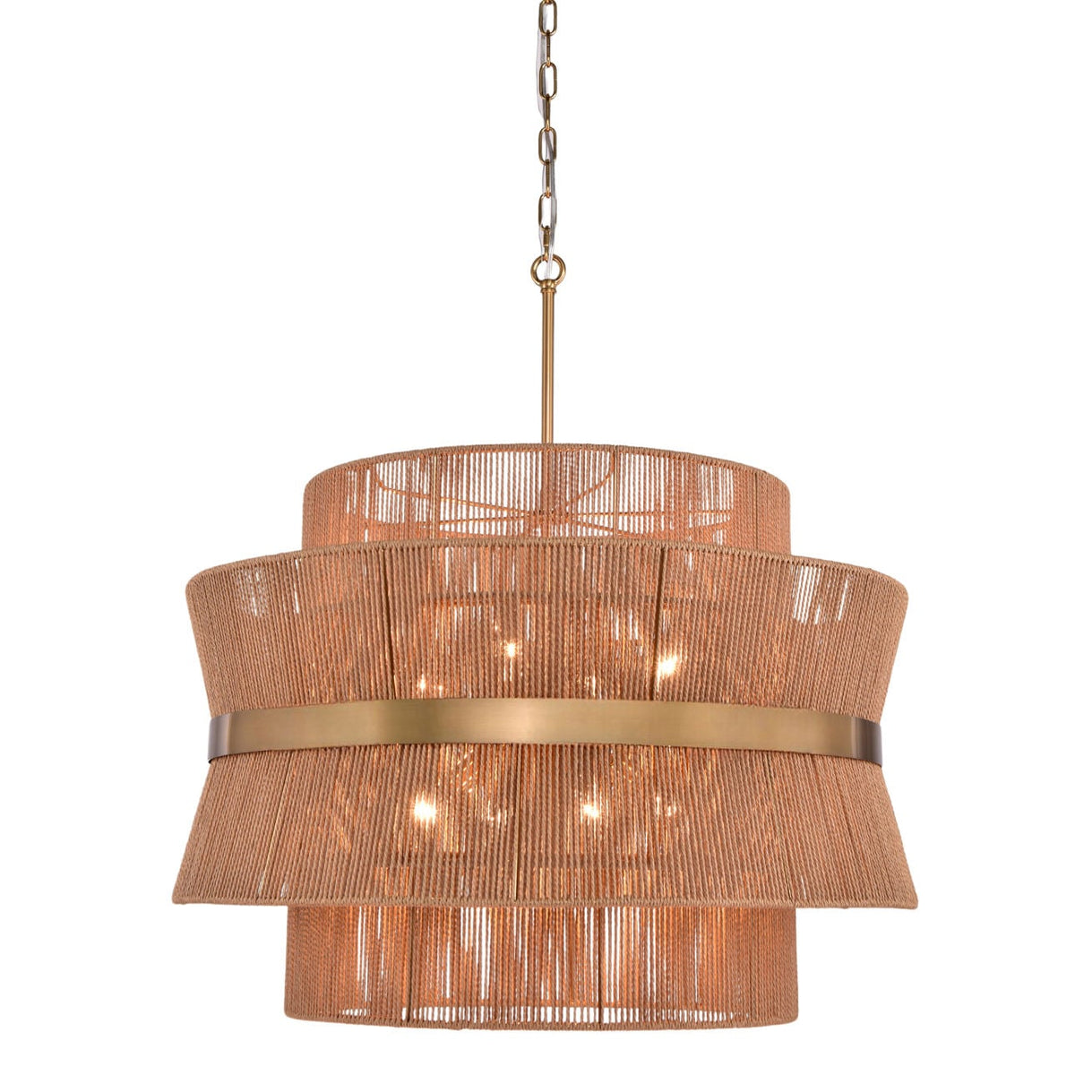 Refined Rattan and Iron Pendant