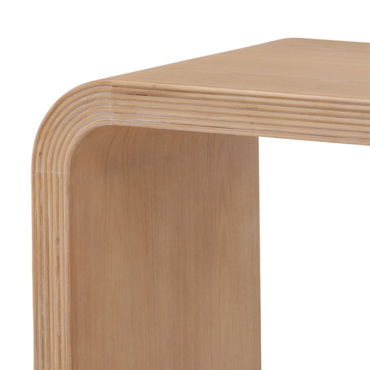 Light Natural Elm Wood Desk 55 in Wide