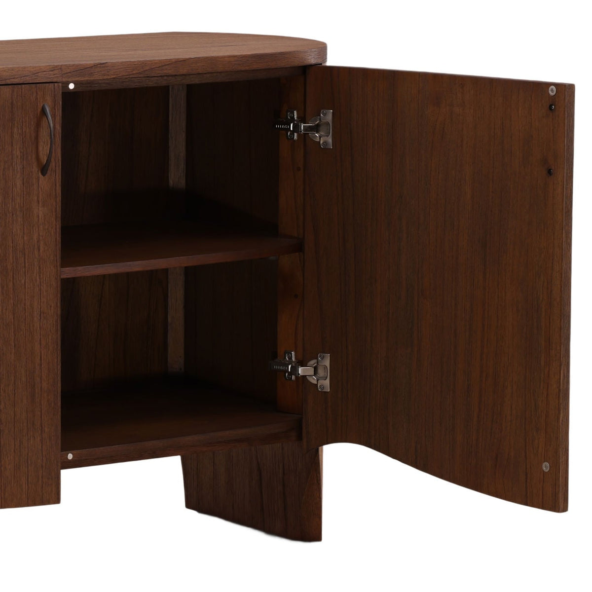 Crafted Mindi Wood and Veneer Cabinet