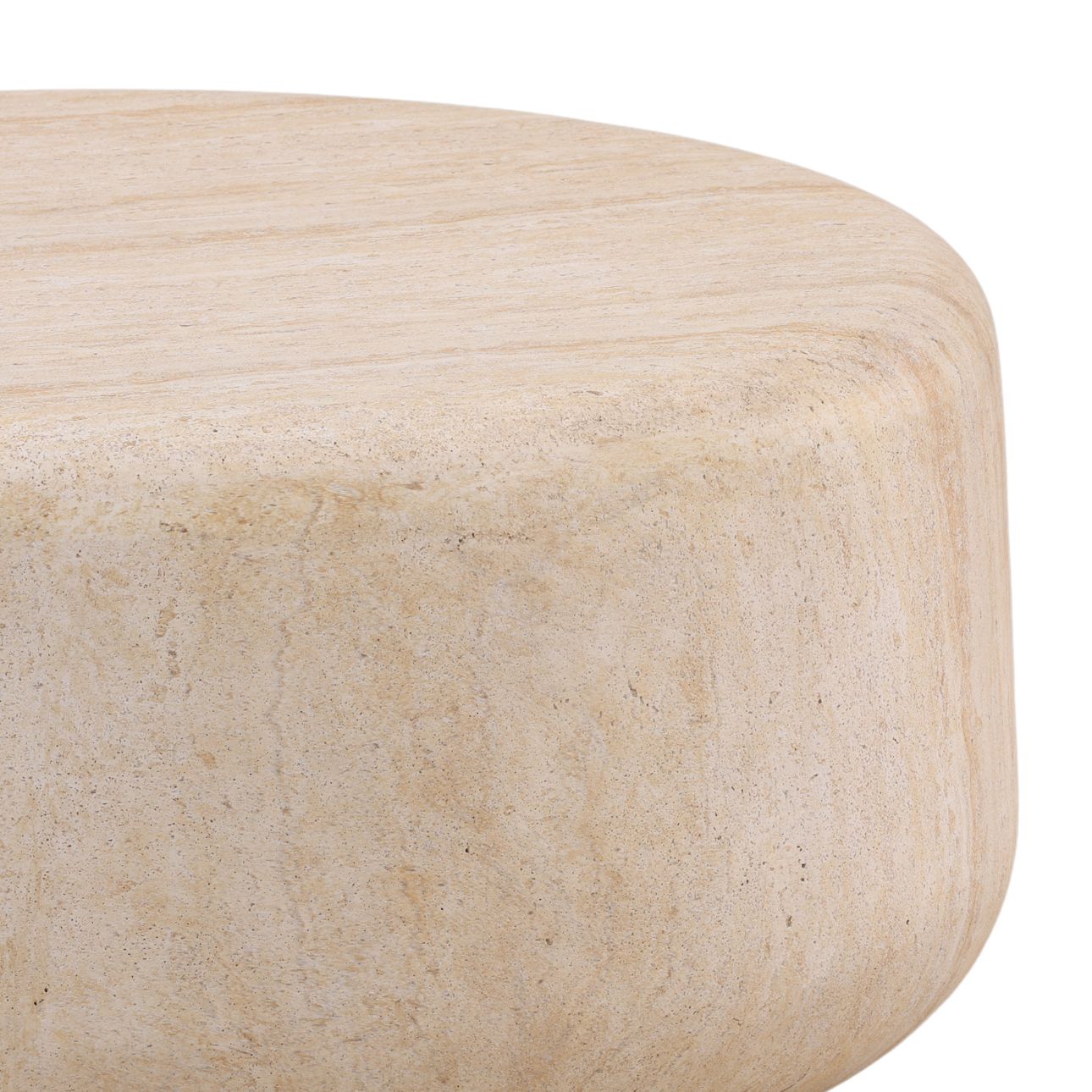 Faux Travertine Lightweight Concrete Table 35.5 in Wide
