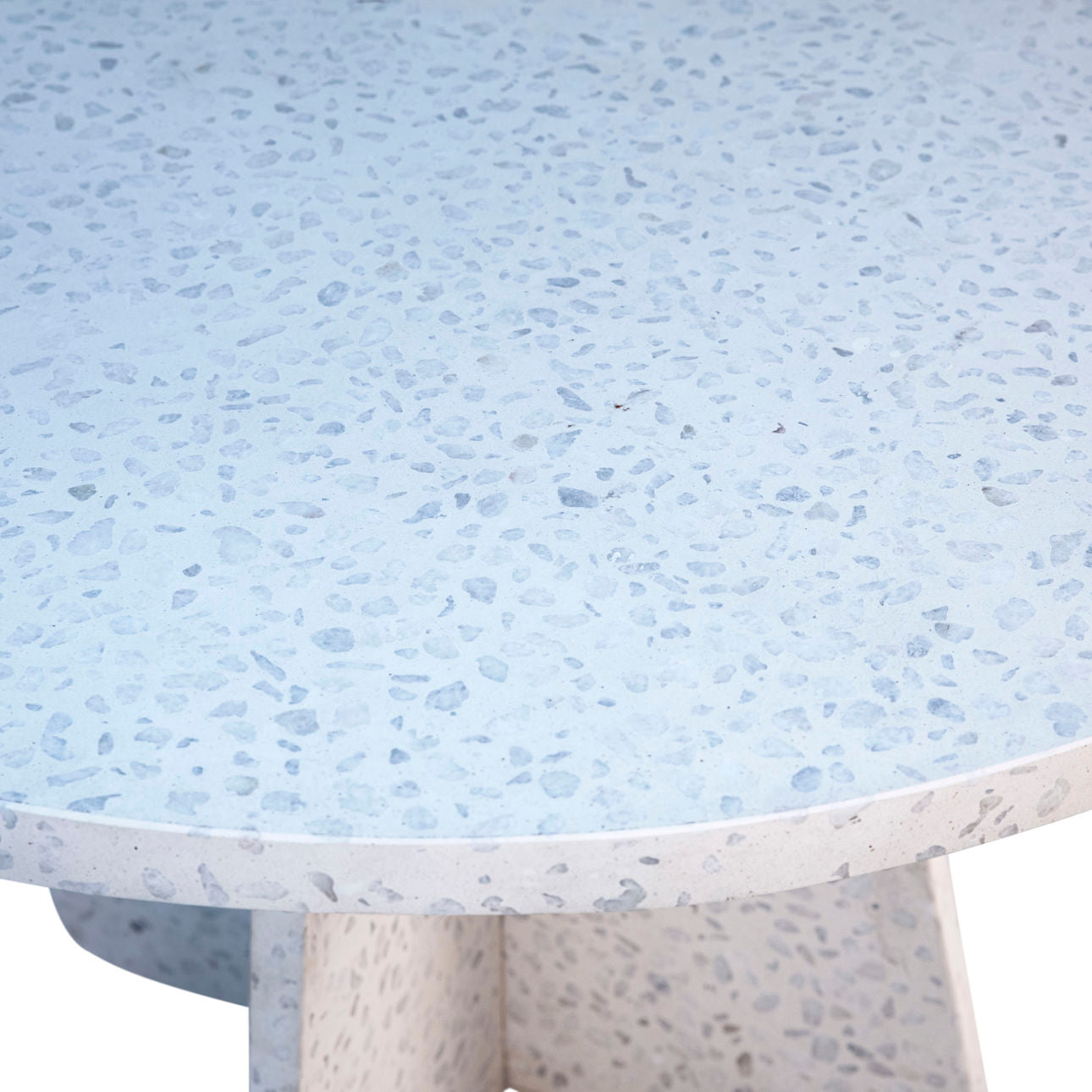 Off White Terrazzo with Sealed Finish Terrazzo Table 47 in Wide