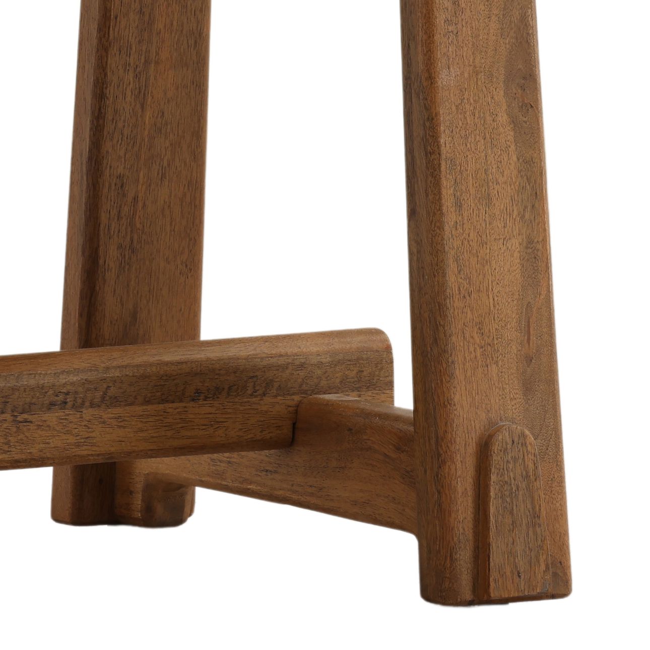 Natural Mango Wood and Steel Table 24 in Wide