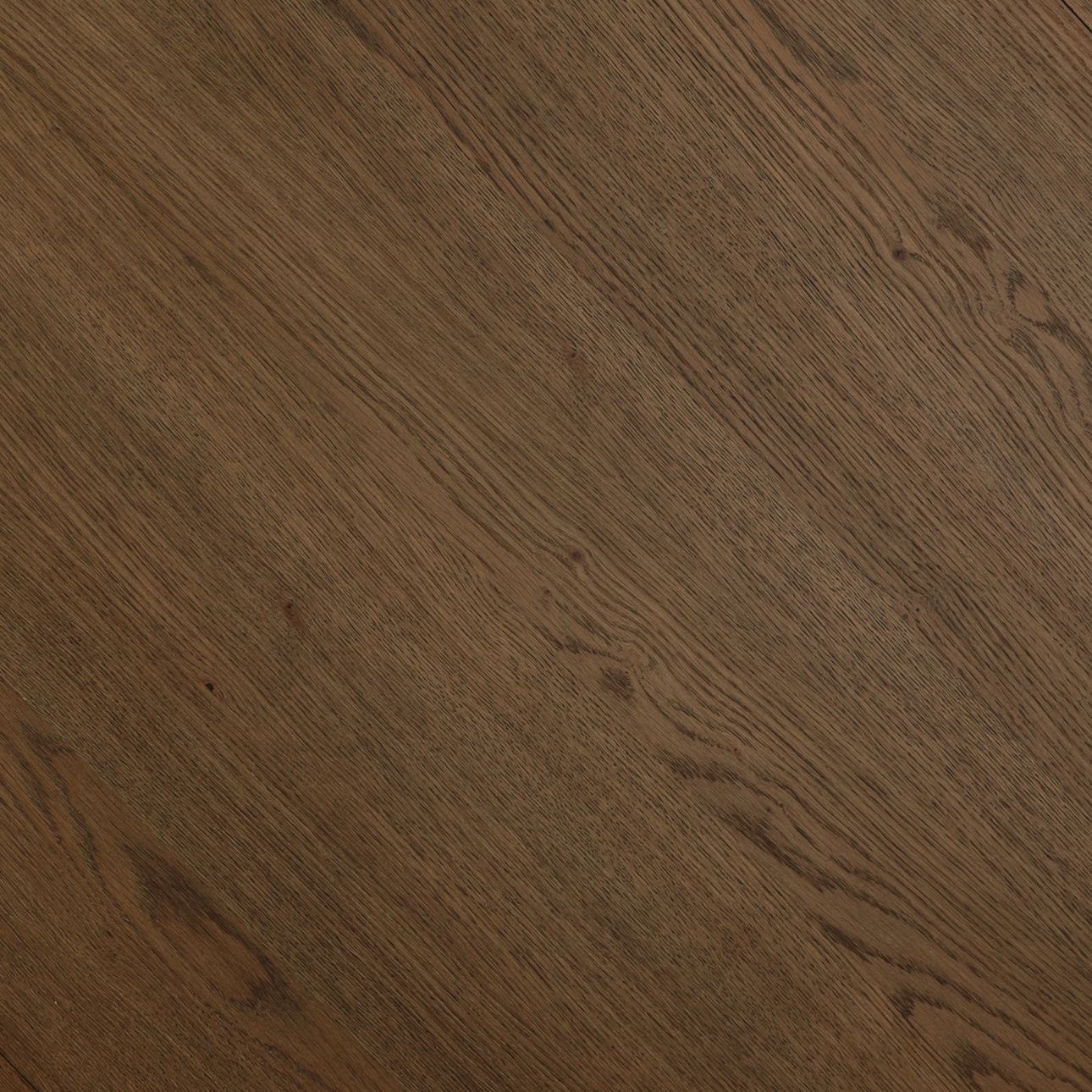 Dark Brown Rubber Wood and Oak Veneer Table 101.5 in Wide