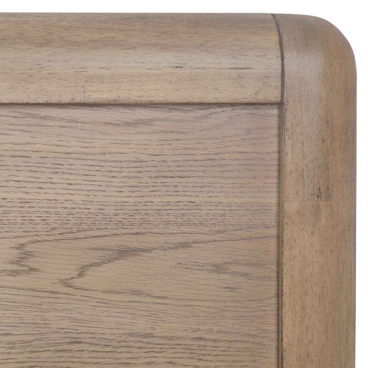 Natural Rubber Wood and Oak Veneer Bed 68 in Wide
