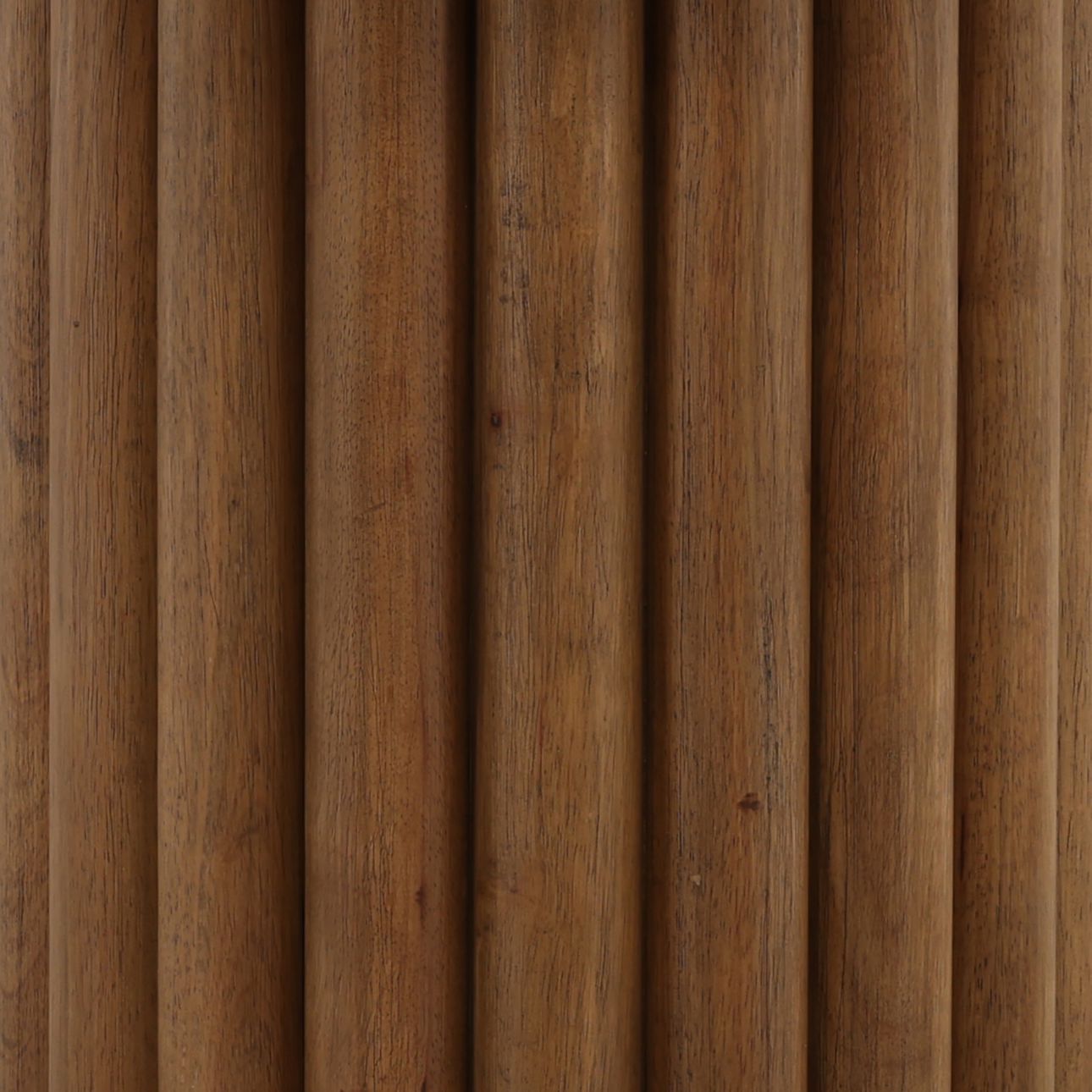 Dark Brown Rubber Wood and Oak Veneer Table 38 in Wide