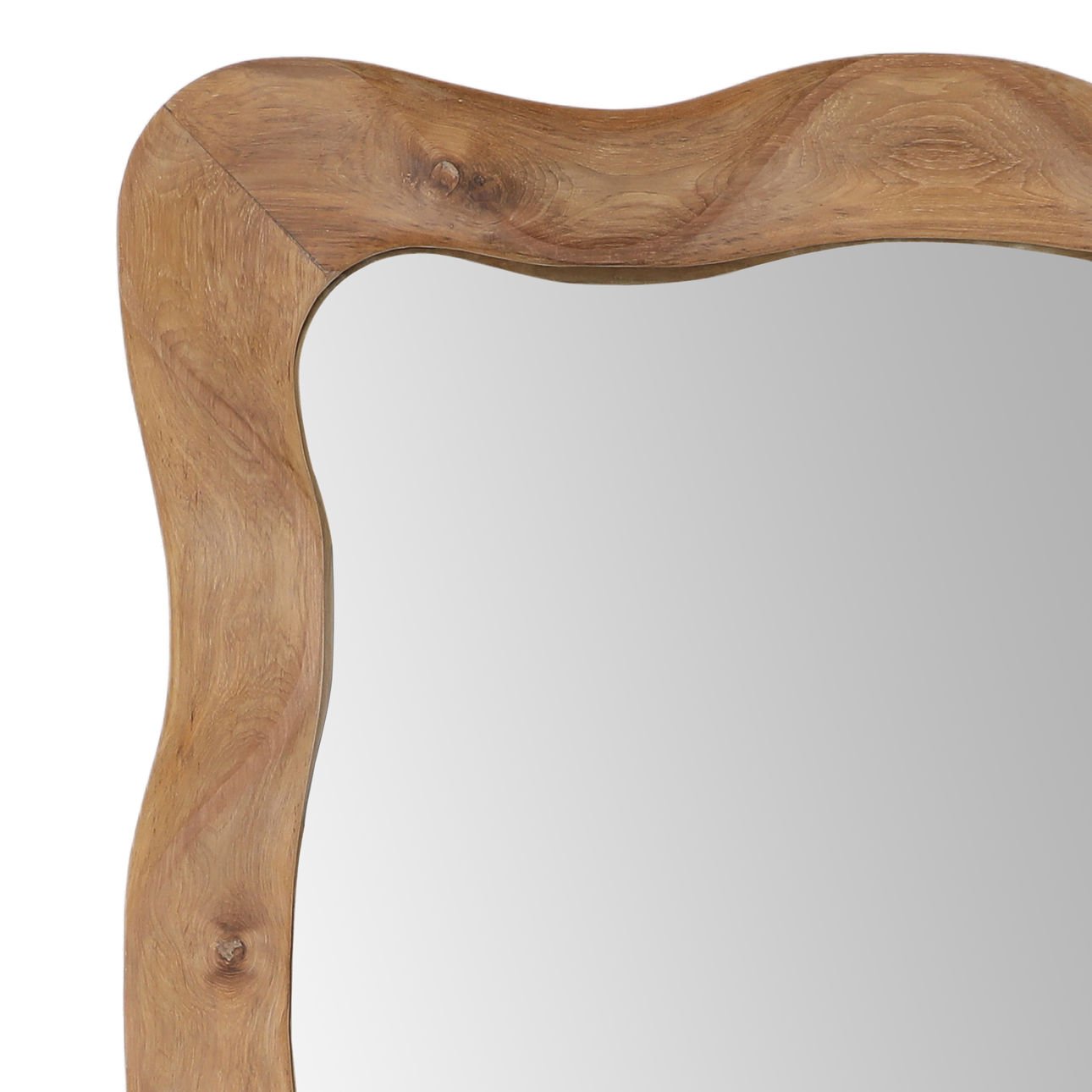 Natural Teak Wood Mirror 47 in Wide