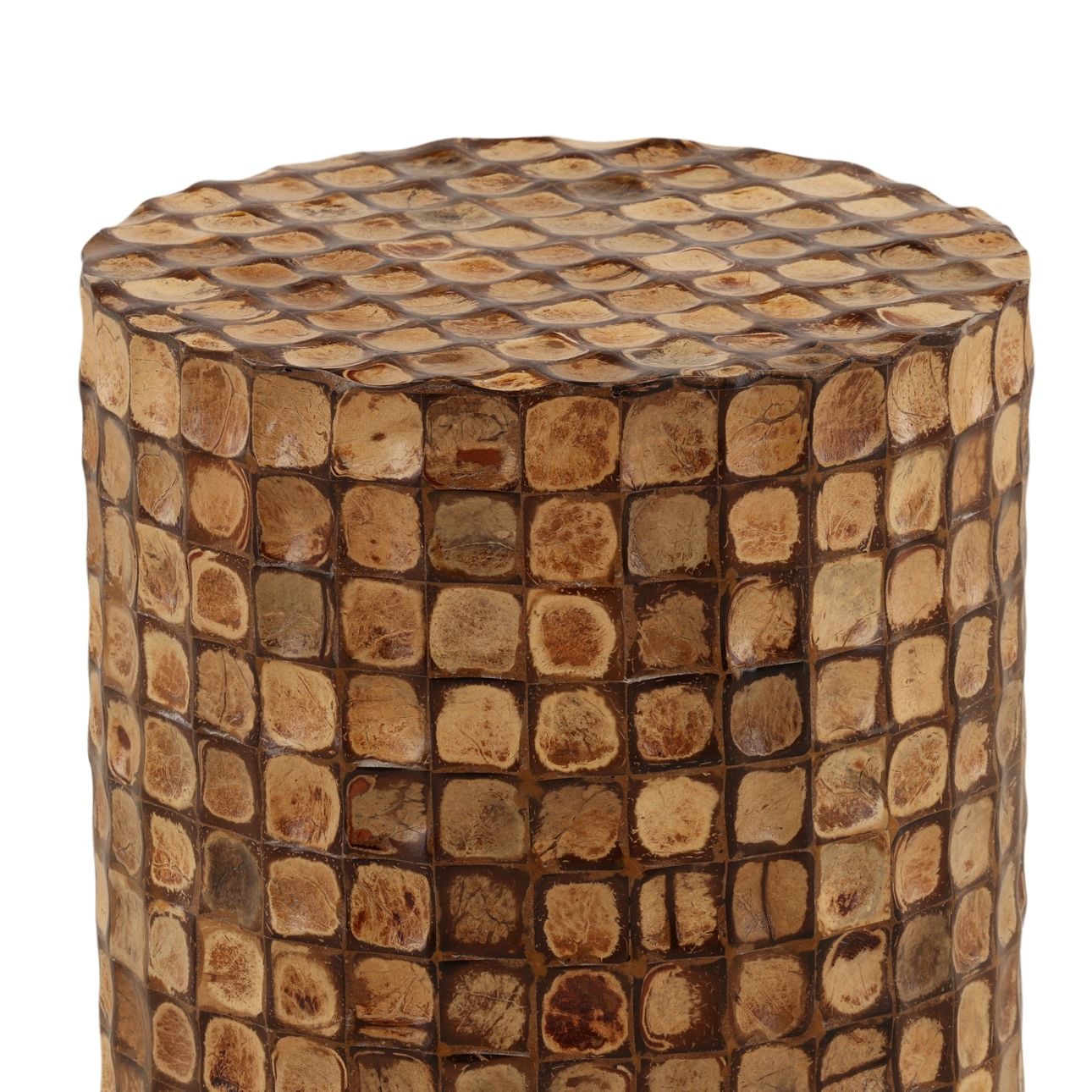 Natural Coconut Shell Tiles Table 16 in Wide