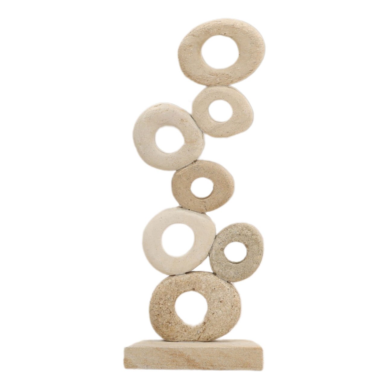 Natural Brown Stone Sculpture 7 in Wide