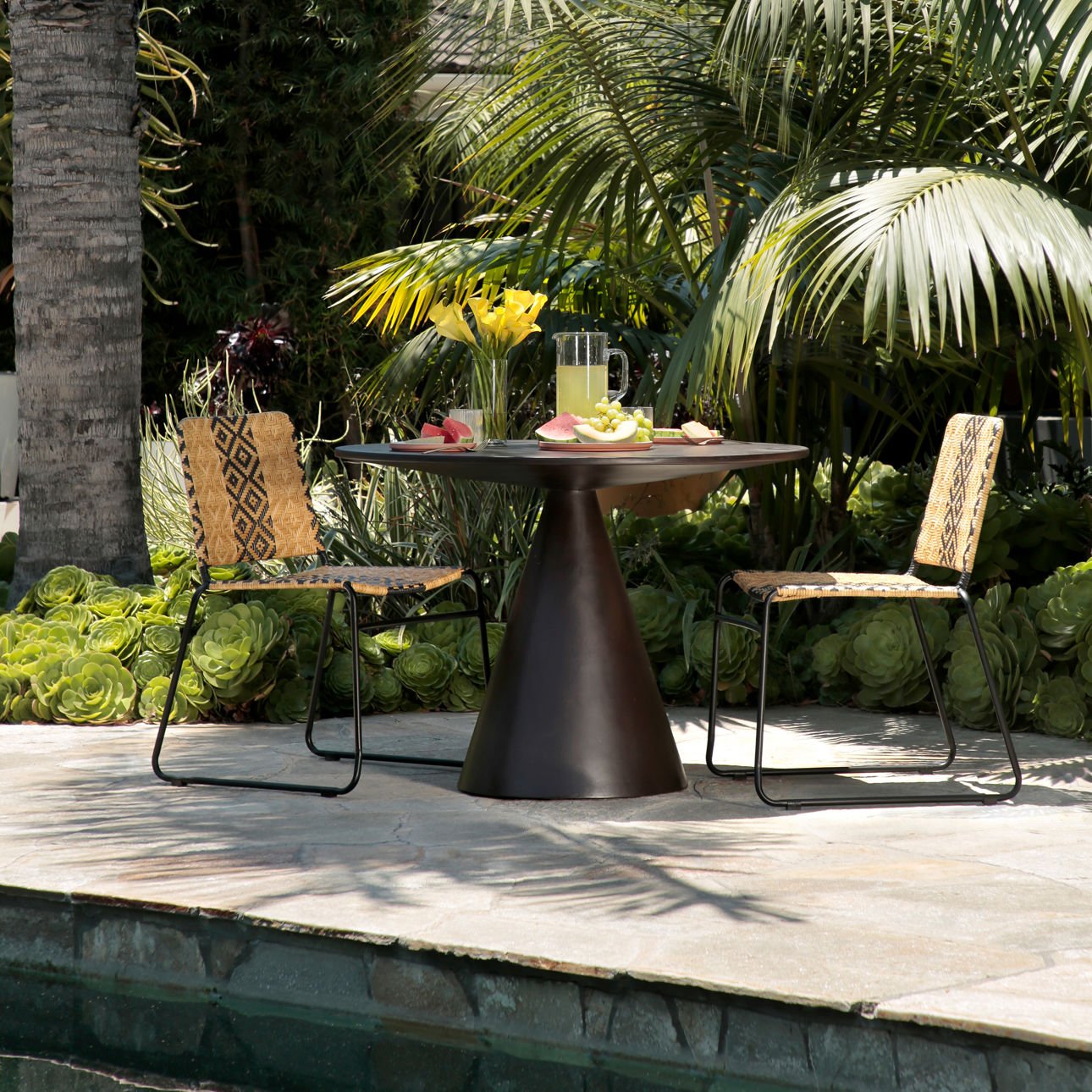 Lava Lightweight Concrete Table 41.5 in Wide
