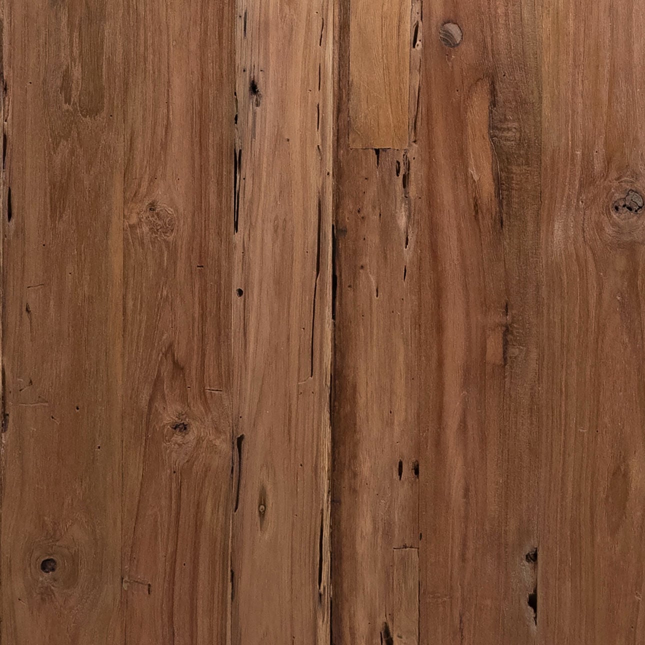 Medium Brown Wood Finish Reclaimed Teak Wood Desk 60 in Wide