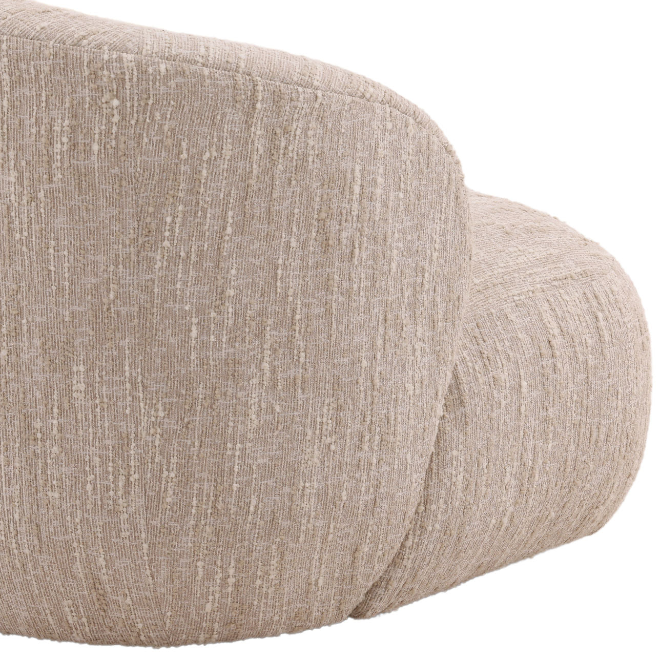 Napa Beige Textured Boucle Fabric Chair 34.5 in Wide