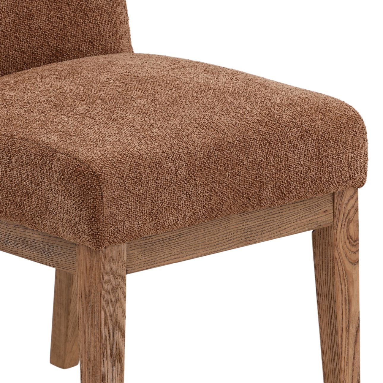 Charlotte Latte and Natural Chenille Fabric Chair 18.5 in Wide