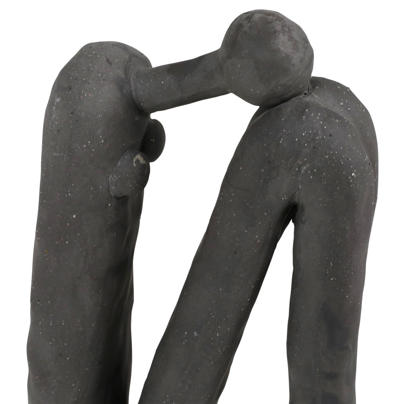 Dark Grey Stoneware Sculpture 7 in Wide