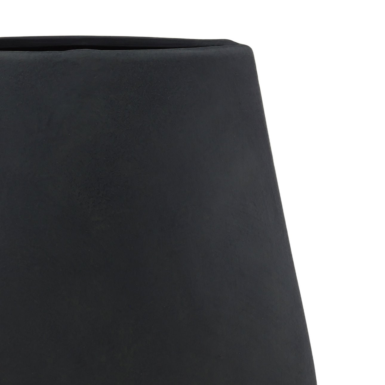 Black Terracotta Vase 12.5 in Wide