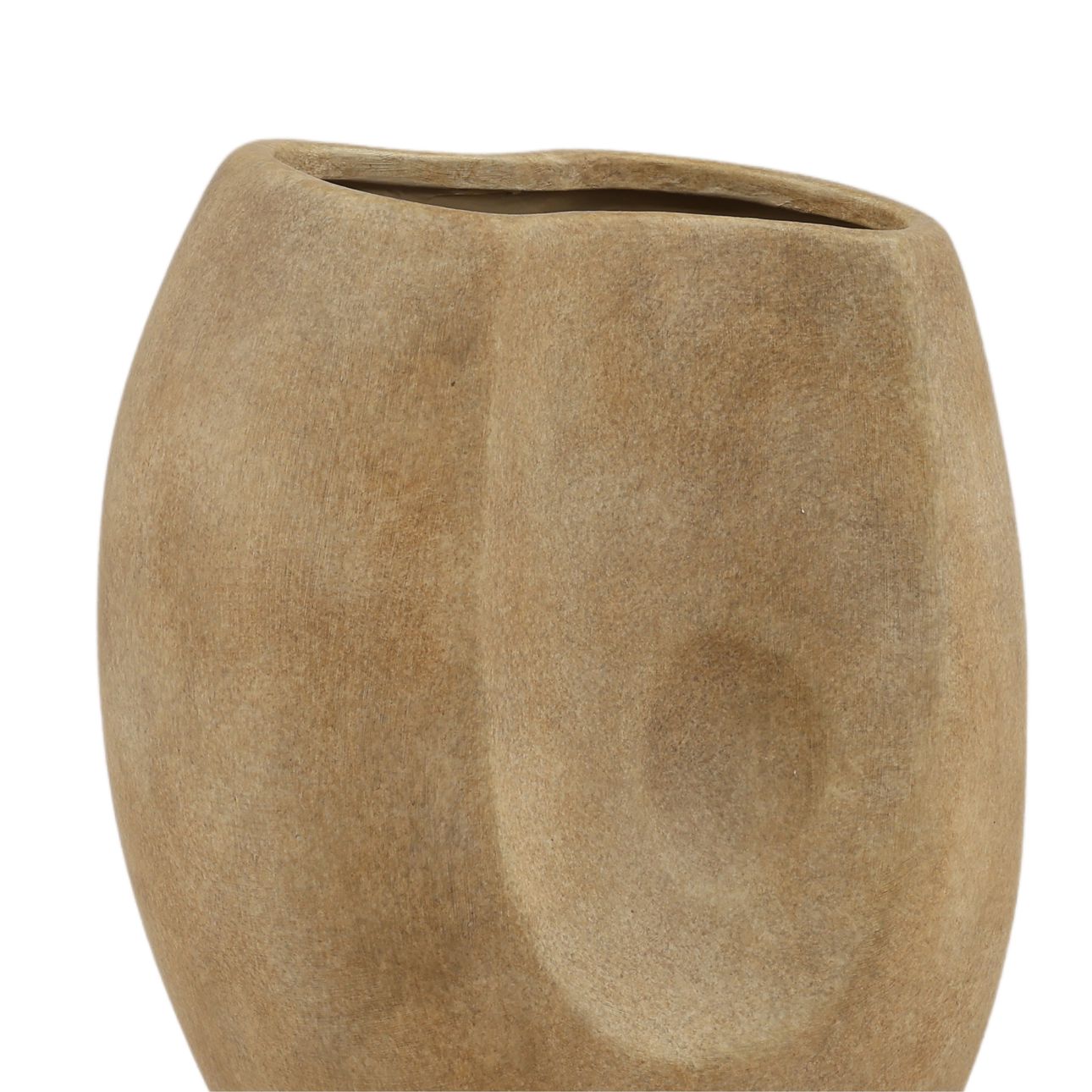 Sand Terracotta Vase 8 in Wide