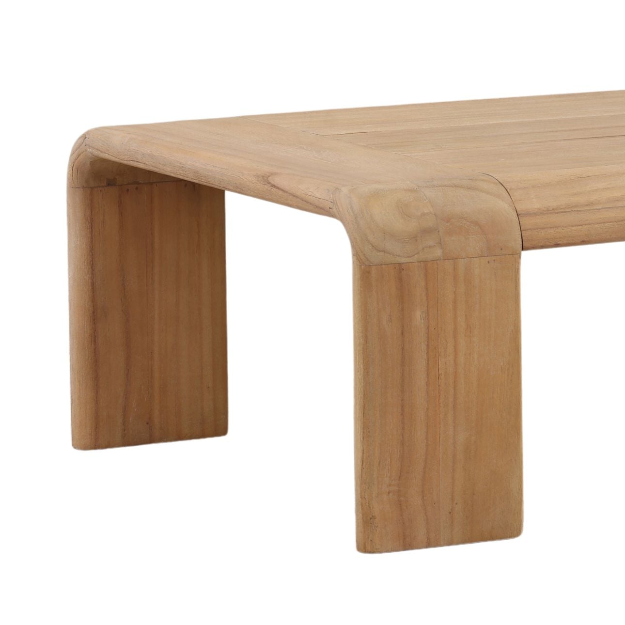 Light Natural Mindi Wood Table 55 in Wide