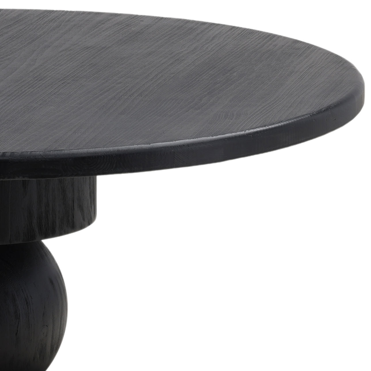 Matte Black Reclaimed Pine Wood Table 52 in Wide