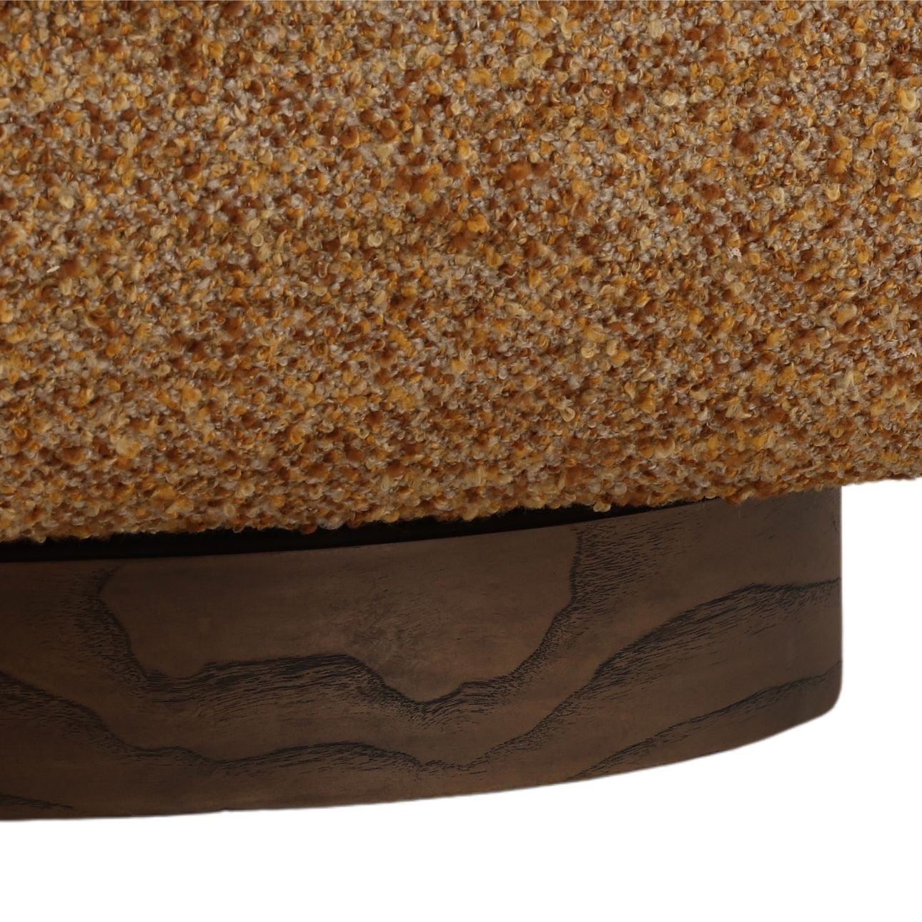 Paris Ginger and Brown Multi-Tone Boucle Fabric and Ash Veneer Wood Chair 36.5 in Wide