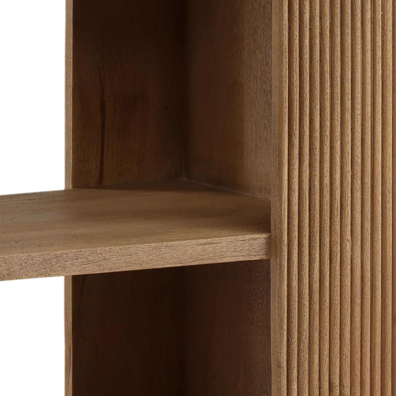 Natural Mango Wood Bookcase 48 in Wide