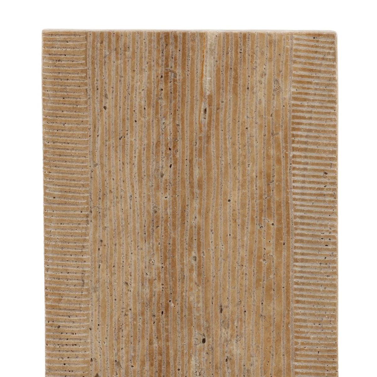 Artisan Travertine Marble and Iron Wall Decor