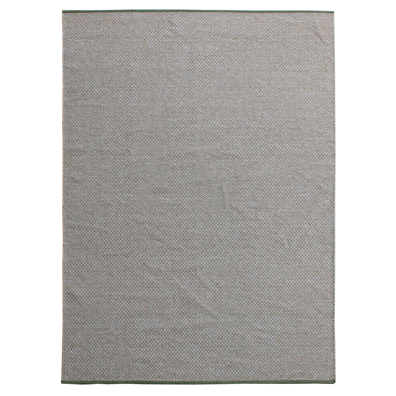 Green Jacquard Woven Olefin Rug 72 in Wide