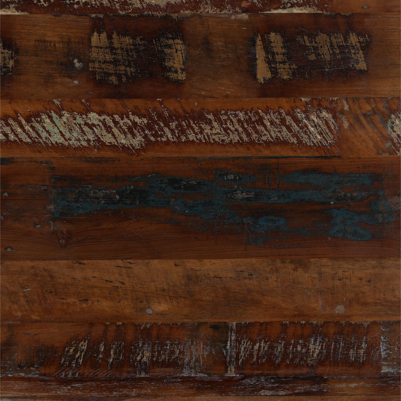 Medium Brown Distressed Paint Reclaimed Mango Wood Table 48 in Wide