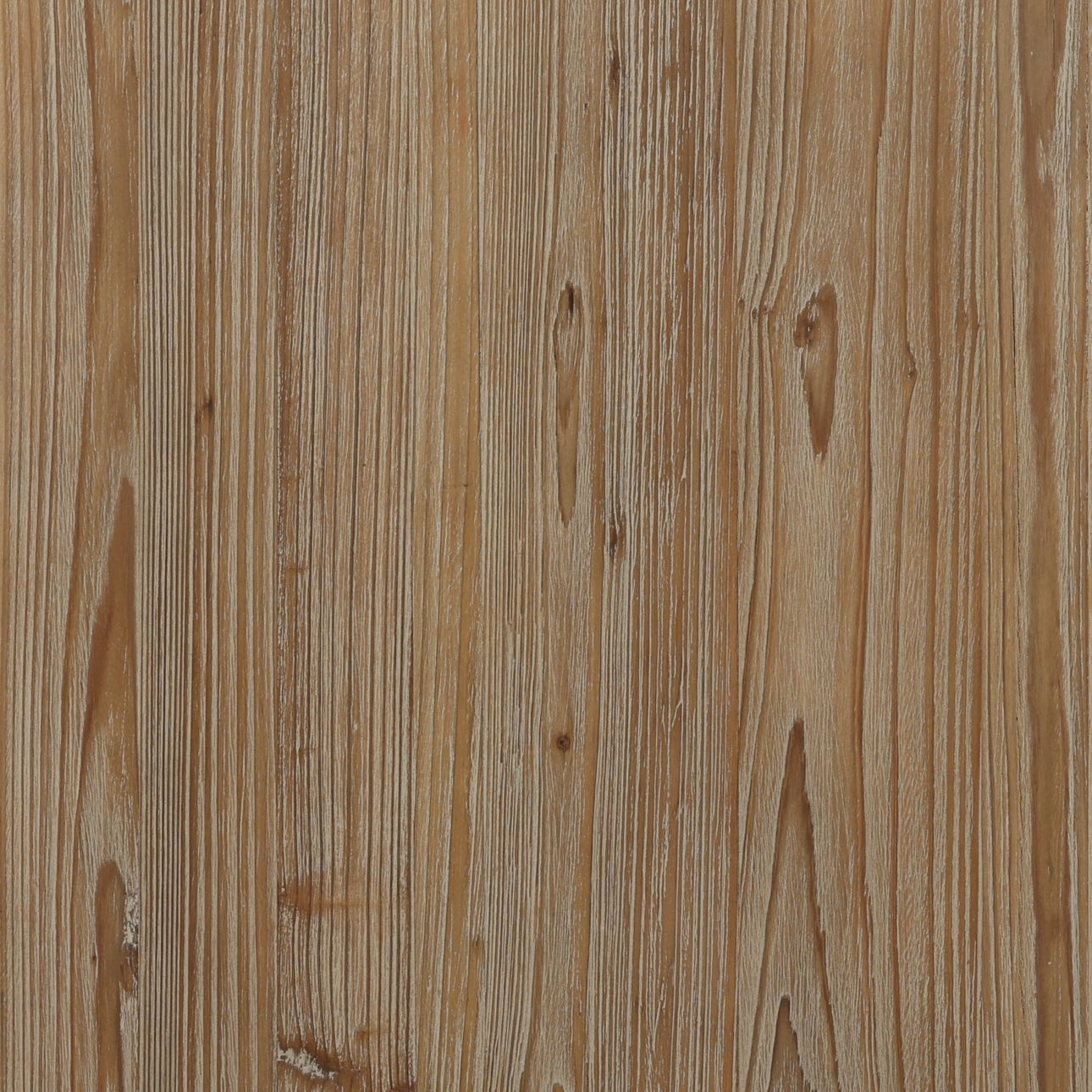 Warm Brown Wash Reclaimed Pine Wood, Glass and Select Hardwood Cabinet 71 in Wide