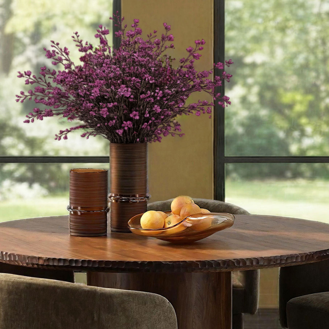 Amber Frosted Glass of 6.5 in Wide