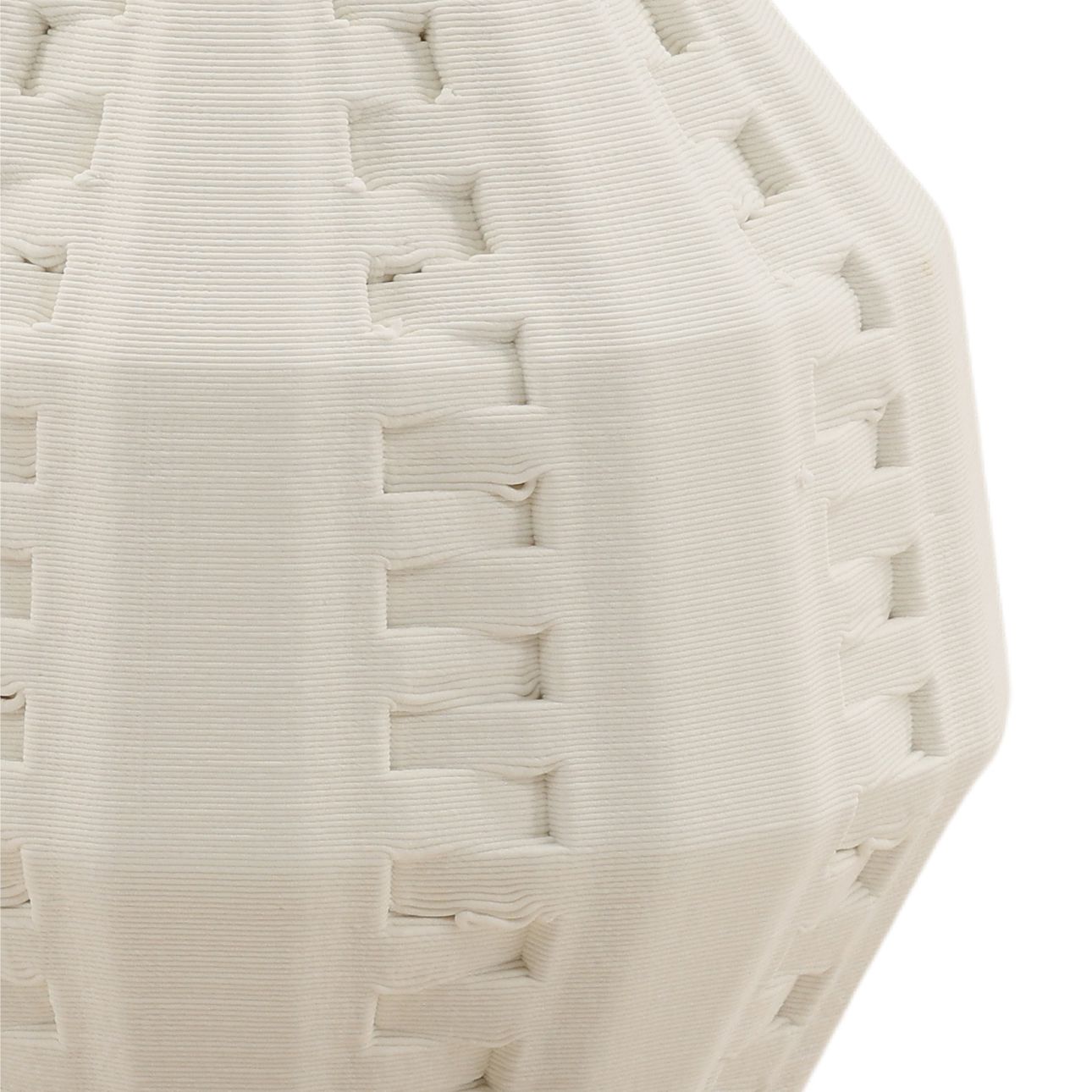 Ivory 3D Printed Porcelain Vase 8.5 in Wide